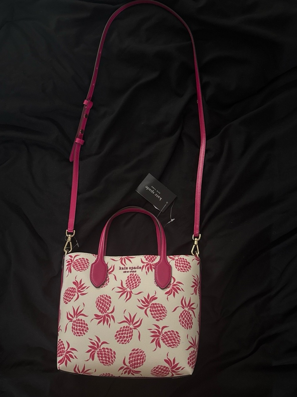 kate spade Pink Pineapple Print Crossbody Bag